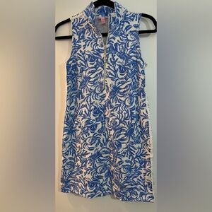 Lilly Pulitzer Blue & White Lobster dress Sz.XS